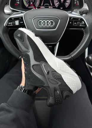 Мужские кроссовки nike air huarache runner black white3 фото