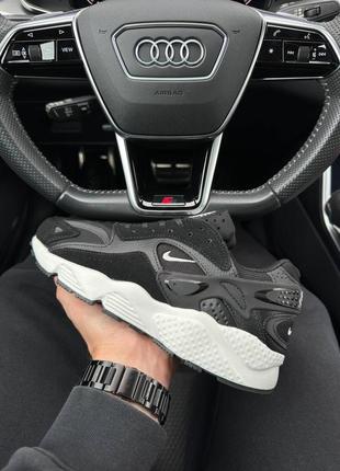 Мужские кроссовки nike air huarache runner black white1 фото