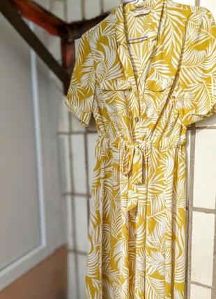 Платье george желтого цвета с узором.2 фото