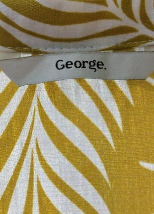 Платье george желтого цвета с узором.3 фото