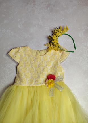 Платье для образа цыпленка,мимоза, одуванчик3 фото