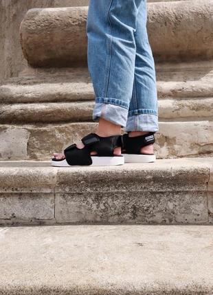 Босоніжки босоножки adidas world sandal adilet 3.0 black  сандалі сандалии6 фото