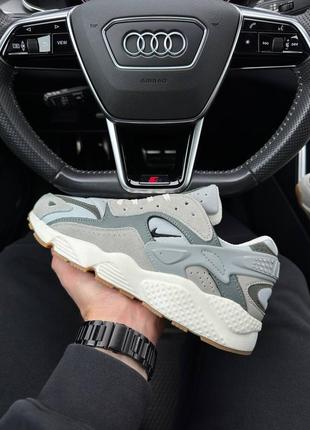 Мужские кроссовки nike air huarache runner gray olive6 фото