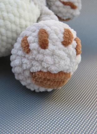 В'язана іграшка - французький бульдог з плюшевої пряжі8 фото