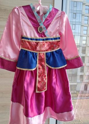 Костюм мулан принцессы disney китайский костюм  3-4г1 фото
