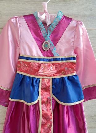 Костюм мулан принцессы disney китайский костюм  3-4г6 фото