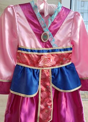 Костюм мулан принцессы disney китайский костюм  3-4г4 фото