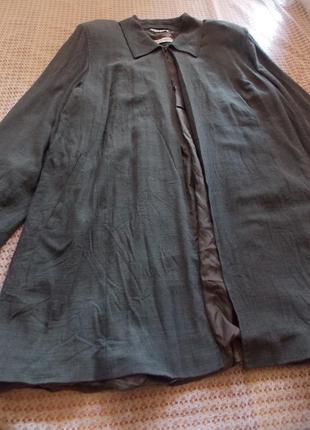 Шерсть стильный удлиненный пиджак легкое пальто оверсайз marina rinaldi италия3 фото