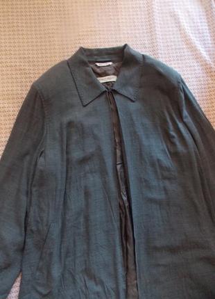 Шерсть стильный удлиненный пиджак легкое пальто оверсайз marina rinaldi италия4 фото