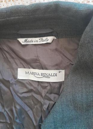Шерсть стильный удлиненный пиджак легкое пальто оверсайз marina rinaldi италия5 фото