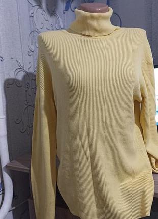 Желтый гольф в рубчик 2