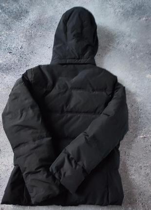 Черная пуховая куртка пуховик премиальный женский woolrich (оригинал)6 фото