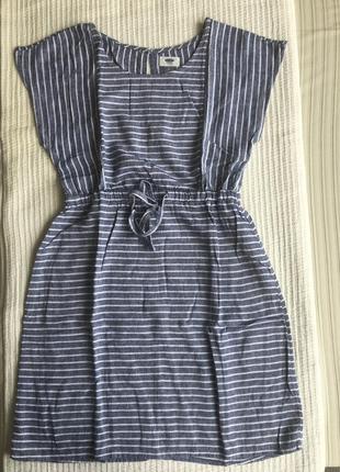 Платье женское old navy лёгкое кэжуал лён-вискоза средней длины2 фото