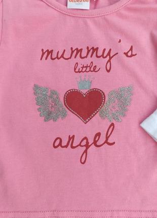 Детский реглан лонгслив 3-6мес кофточка футболка с длинным рукавом для новорожденной девочки малышки2 фото