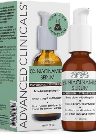 Сыворотка с никотинамидом 5% <unk> advanced clinicals niacinamide serum 5%