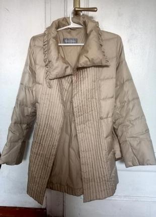 Роскошная демисезонная куртка нюдового цвета, оригинал, итальялия, max mara