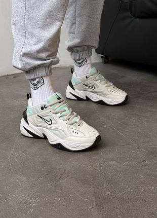 Найк м2к техно белые nike m2k tekno white mint1 фото