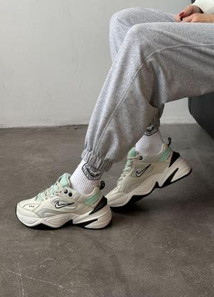 Найк м2к техно белые nike m2k tekno white mint8 фото