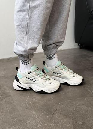 Найк м2к техно белые nike m2k tekno white mint3 фото