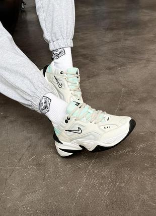 Найк м2к техно белые nike m2k tekno white mint7 фото