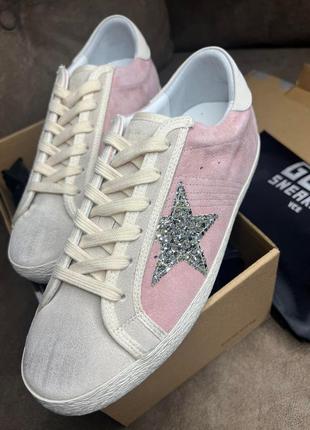 Голден гус рожеві з зіркою golden goose pink