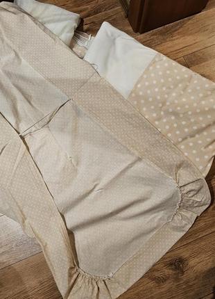 Комплект детского постельного белья с бортиками и балдахином asik5 фото