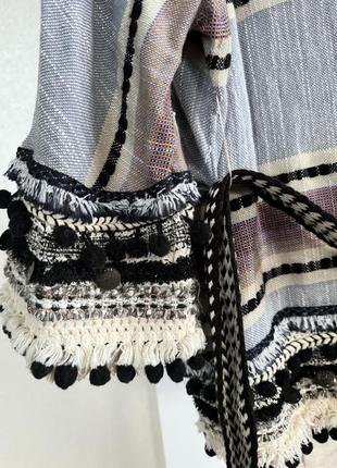 Кимоно накидка в блохо стиле zara folk8 фото