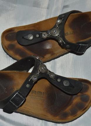 Шльопки шльопанці шкіра tatami birkenstock розмір 41, шльопанці