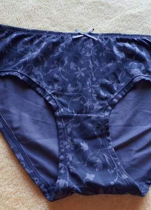 Новые темно серые закрытые трусики слипы с цветами узором принтом узор принт с/8/36/44 c&a lingerie1 фото