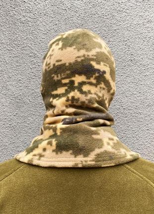Балаклава тепла фліс піксель тактична балаклава зсу зима військова балаклава піксель армійська балаклава3 фото