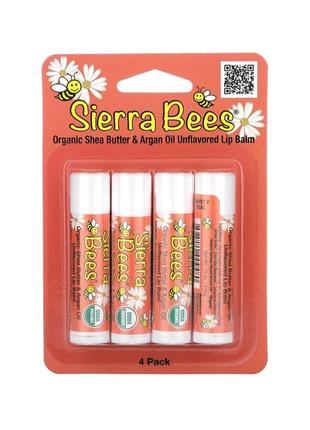 Sierra bees набір органічних бальзамів для губ, 4 штуки по 4,25 г (0,15 унції)6 фото
