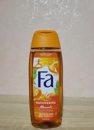 Гель для душа fa empowering moments orange peel &amp; basil scent  250ml