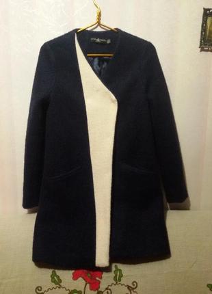 Елегантне вовняне букльоване пальто (пог 45-46 см)2 фото
