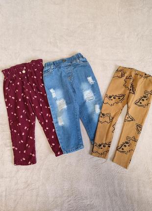 Вельветовые брюки джинсы h&amp;m 12 18 месяцев девочке девичья осень весна