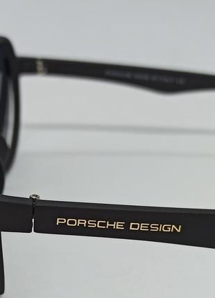 Очки в стиле porsche design мужские солнцезащитные маска черные матовые линзы поляризованные5 фото