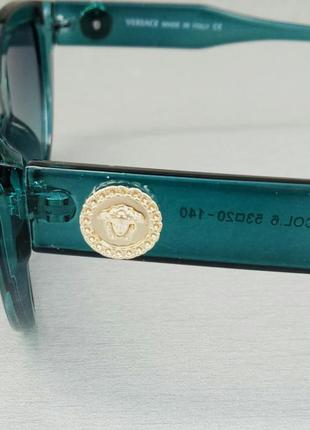 Versace очки женские солнцезащитные бирюзовые с градиентом4 фото