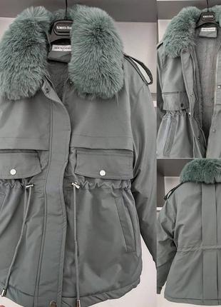 Нова✅шикарна парка на хутрі💚