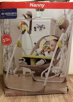 Кресло-качалка для младенцев carrello nanny azure beige crl-00059 фото