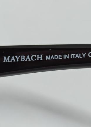 Maybach очки капли мужские солнцезащитные черные однотонные в золотой металлической оправе7 фото