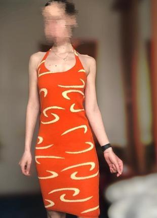Кардиган платье сарафан стиль нулевых 2000х y2k барбикор по фигуре яркое по фигуре вязано нулевое нулевые нулевые9 фото