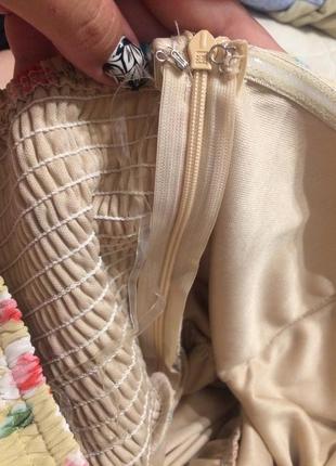 Emamoda paris шифоновое платье сукня с цветочным принтом и шлейфом7 фото