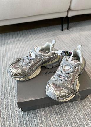 Кроссовки balenciaga 3xl серые с розовом