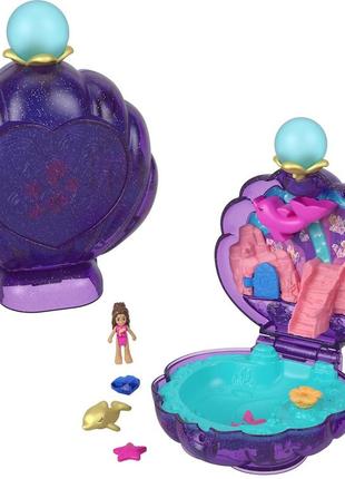 Компактний набір polly pocket sparkle cove adventure, підводна лагуна