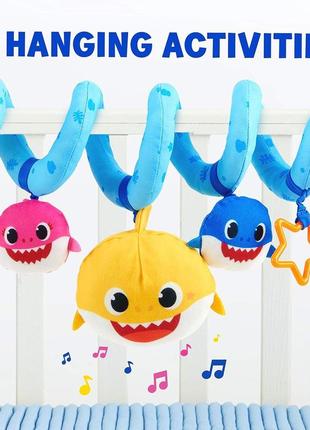 Wowwee baby shark official -музична іграшка для малюків в колясці, колисці4 фото