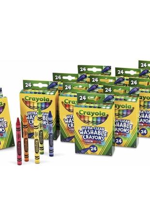 Crayola bulk ultra clean . мийні крейди 24 шт.