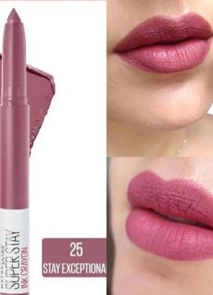 Maybelline super stay matte crаyon стійка помада- олівець