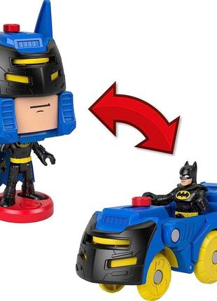 Набір 2в1 dc super friends imaginext batman і бетмобіль-трансформер