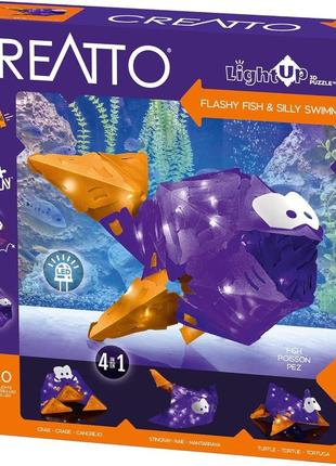 Набір 3d creatto flashy fish silly swimmers. водний світ світлодіодний1 фото