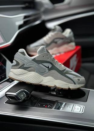 Мужские кроссовки nike air huarache runner gray olive
