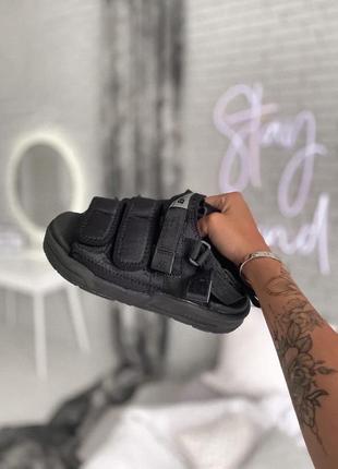 Сандали женские, мужские new balance, черные (нью баланс, беланс, босоножки, сланцы, сабо)6 фото